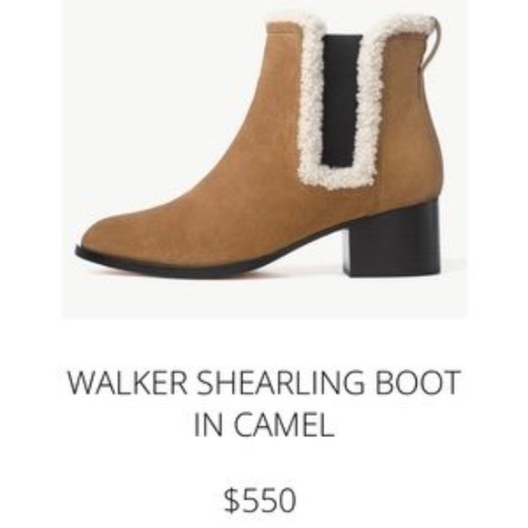 Rag & Bone Walker Shearling Trimmed Suede Ankle Boots - Picture 2 of 8